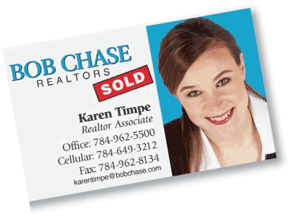 Custom business card magnet for a real estate agent
