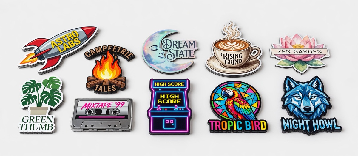 Custom die cut shaped magnets printed in Toronto