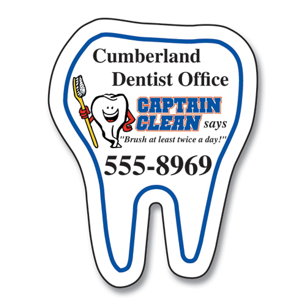 Tooth shaped magnet for a dental office